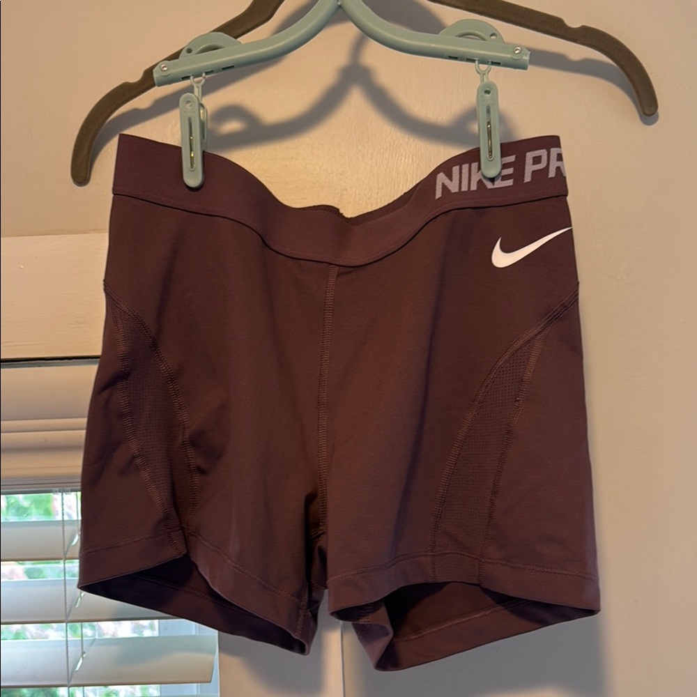 Nike Brown Athletic Shorts with Elastic Waistband